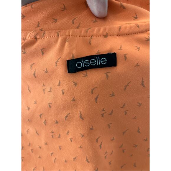 Oiselle Womens Small Long Sleeve Orange Reflective Firecracker Running Crop Top - Picture 6 of 11